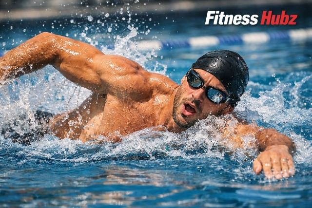 does swimming build muscle​