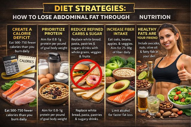 how to lose the abdominal fat